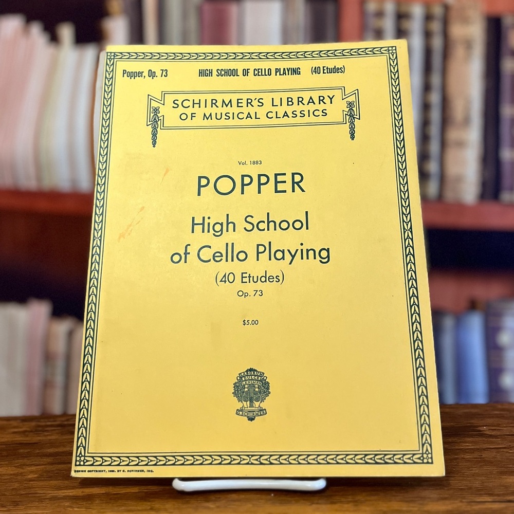 VIntage HIGH SCHOOL OF CELLO PLAYING OP73 40 ETUDES-Schirmer Library of Classics